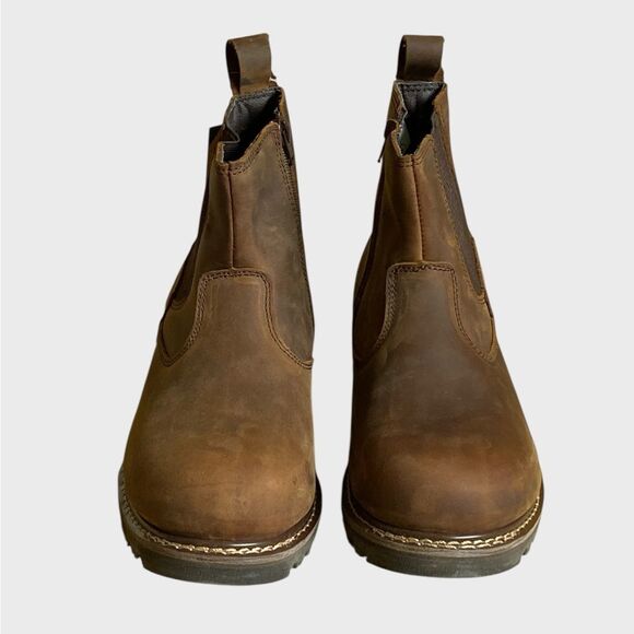 NWB Ad Tec 6" Crazy Horse Soft Toe Chelsea Work Boots Men's 11.5W Leather Rugged - Picture 5 of 16